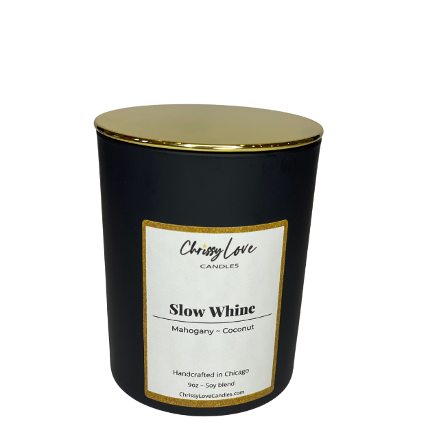 Slow Whine- Mahogany + Coconut Scented Candle